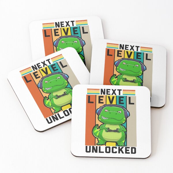 Item preview, Gaming Dinosaur - Next Level Unlocked designed and sold by infleims.