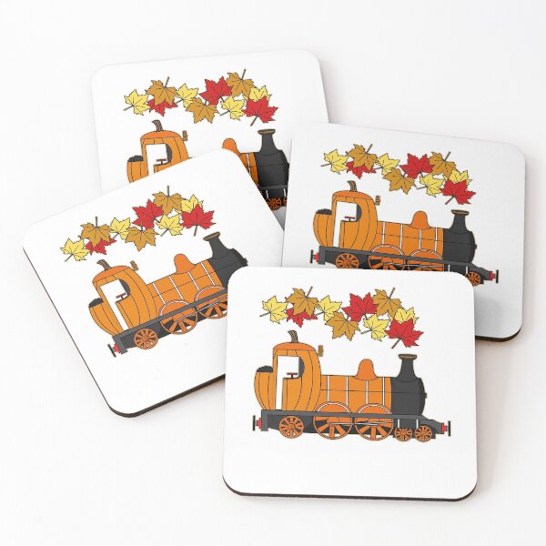 Item preview, Fall Autumn Steam Train Pumpkin Railroad Enthusiast designed and sold by doodlerob.