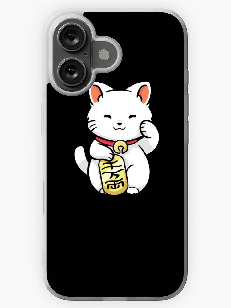 Japanese Lucky Cat Comic iPhone Case Magsafe対応 Japanese Lucky Cat Maneki Neko Japanese Fortune Neko Cat