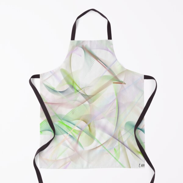 Item preview, Memories Abstract Art Design wavy line art full of color on white background designed and sold by TekakuArt.