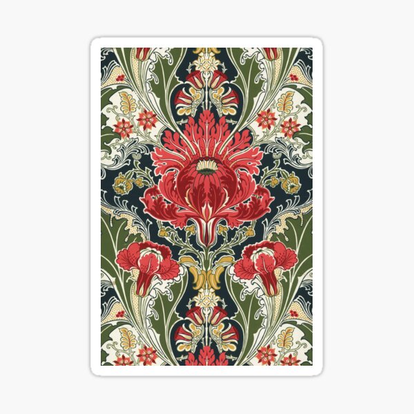 The Dovedale Floral Vintage Wallpaper Pattern Sticker
