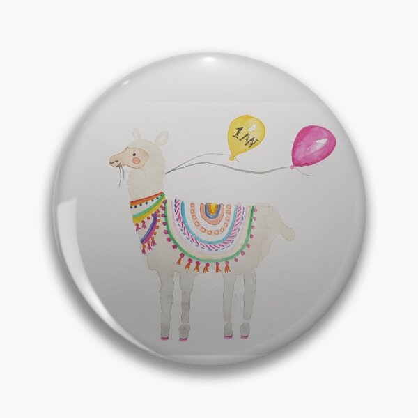 Item preview, Birthday llama with balloons designed and sold by creaChion.