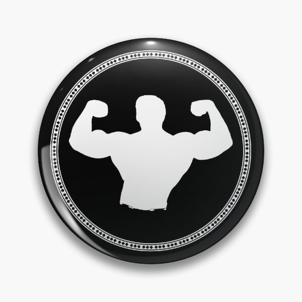 Item preview, ARNOLD SCHWARZENEGGER WHITE CIRCLE SILHOUETTE DOUBLE BICEPS POSE ► ICONIC // BODYBUILDING // WORKOUT designed and sold by MORE-THE-BRAND.
