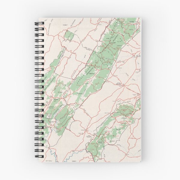 Item preview, Old George Washington National Forest Map (1964) Vintage WVA & VA Woodland Preserve Atlas designed and sold by BravuraMedia.