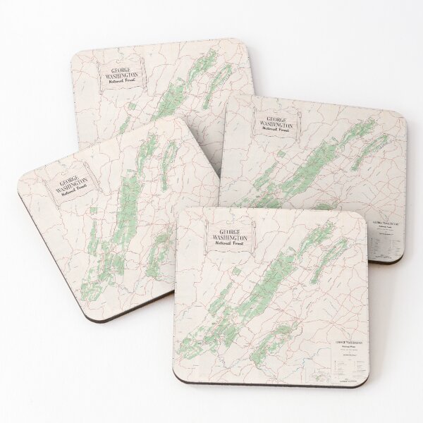 Item preview, Old George Washington National Forest Map (1964) Vintage WVA & VA Woodland Preserve Atlas designed and sold by BravuraMedia.