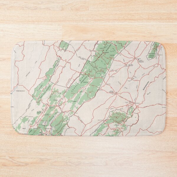 Item preview, Old George Washington National Forest Map (1964) Vintage WVA & VA Woodland Preserve Atlas designed and sold by BravuraMedia.