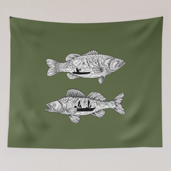 Item preview, Bass and Walleye Fishing designed and sold by Artddicted.