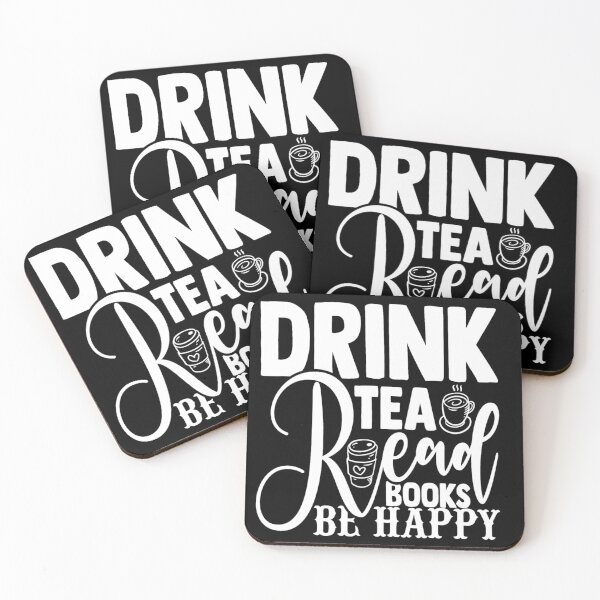 Item preview, Drink tea read books be happy designed and sold by pnkpopcorn.
