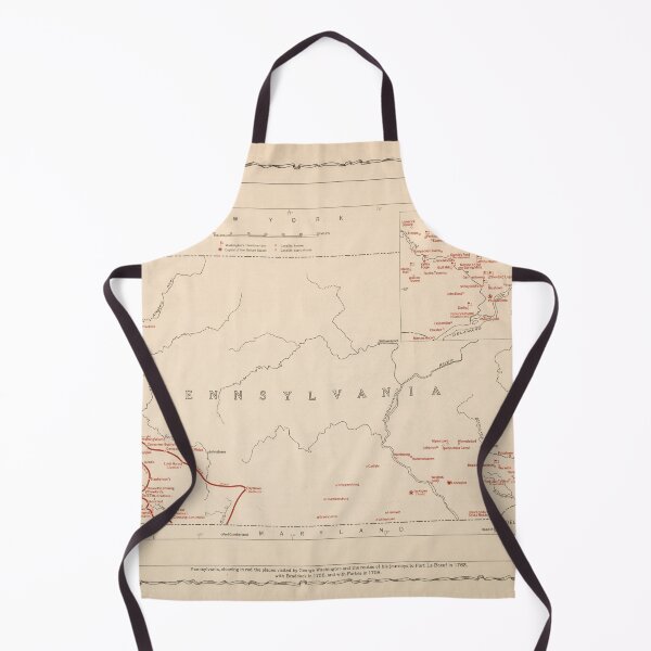 Item preview, Old Pennsylvania George Washington Landmarks Map (1932) Historical PA Founding Fathers Atlas designed and sold by BravuraMedia.