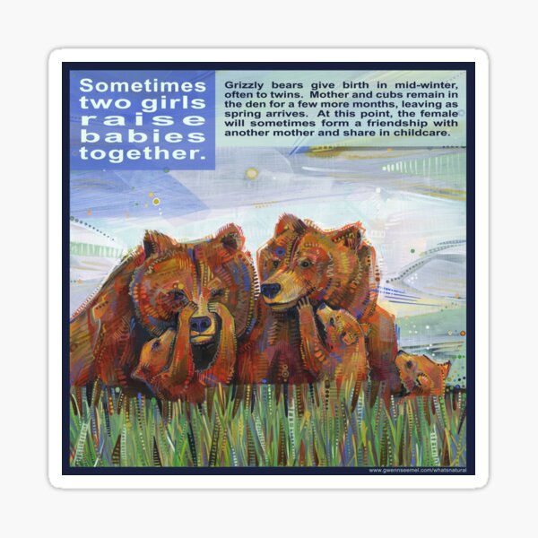 Mama Bears (Grizzly Bear) Sticker