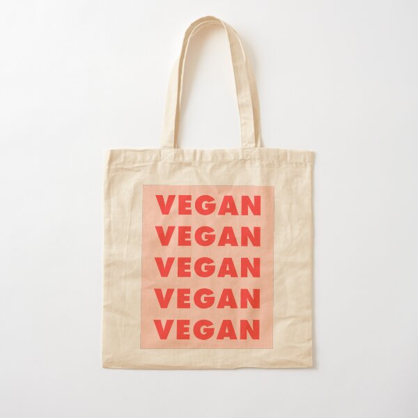 Vegan Vegan Vegan Cotton Tote Bag