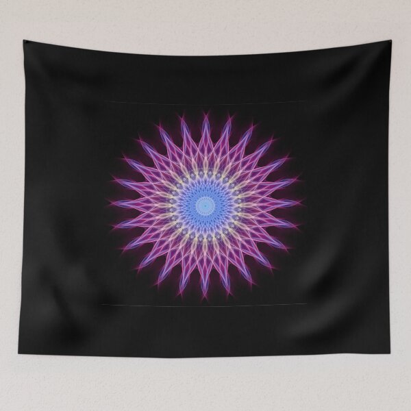 Item preview, Lightning mandala in pink, blue and yellow pastel tones designed and sold by JBlaminsky.