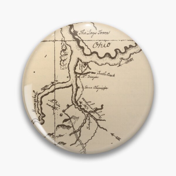 Item preview, Old George Washington Sketch & Cartography of Cumberland County (1753) designed and sold by BravuraMedia.