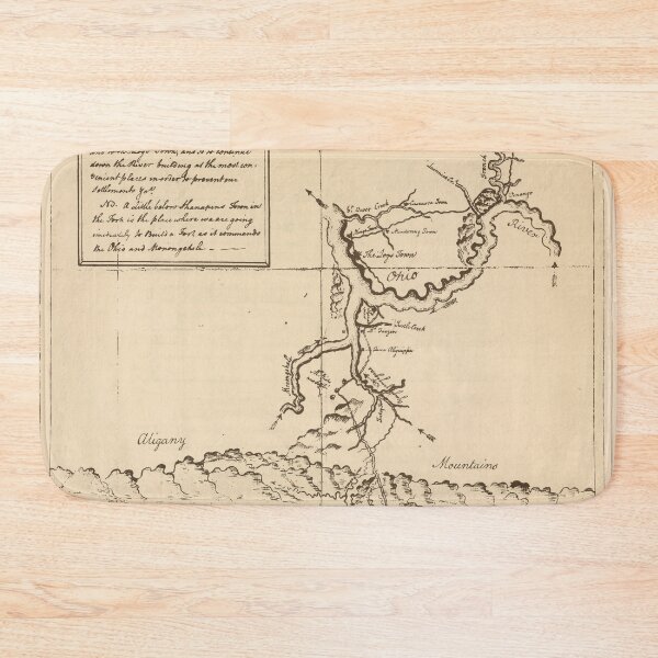 Item preview, Old George Washington Sketch & Cartography of Cumberland County (1753) designed and sold by BravuraMedia.