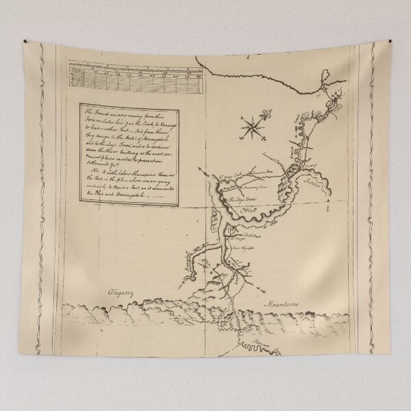 Item preview, Old George Washington Sketch & Cartography of Cumberland County (1753) designed and sold by BravuraMedia.