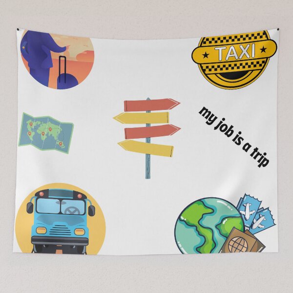 Item preview, my job is a trip - stickers pack designed and sold by bahicharafe.