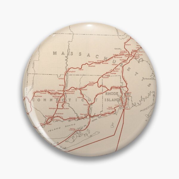 Item preview, Old George Washington Travel Routes New England Map (1932) Vintage American Revolution Atlas designed and sold by BravuraMedia.