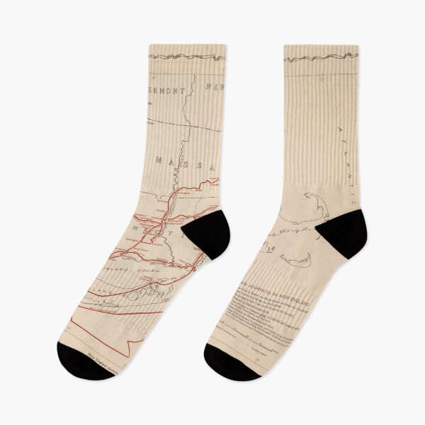 Item preview, Old George Washington Travel Routes New England Map (1932) Vintage American Revolution Atlas designed and sold by BravuraMedia.