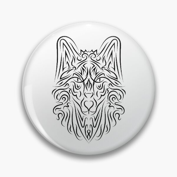 Aperçu de l'œuvre Loup solitaire (noir sur blanc) créée et vendue par 11thIdeaDesigns.