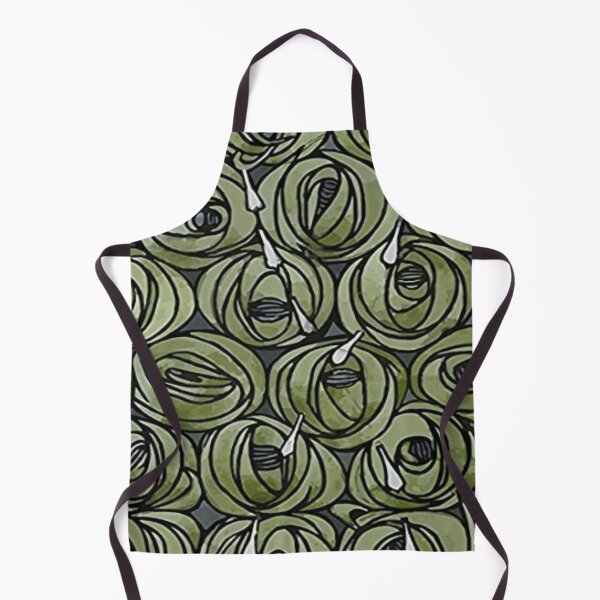Item preview, Charles Rennie Mackintosh - Roses teardrops, olive green designed and sold by Vivanne-art.