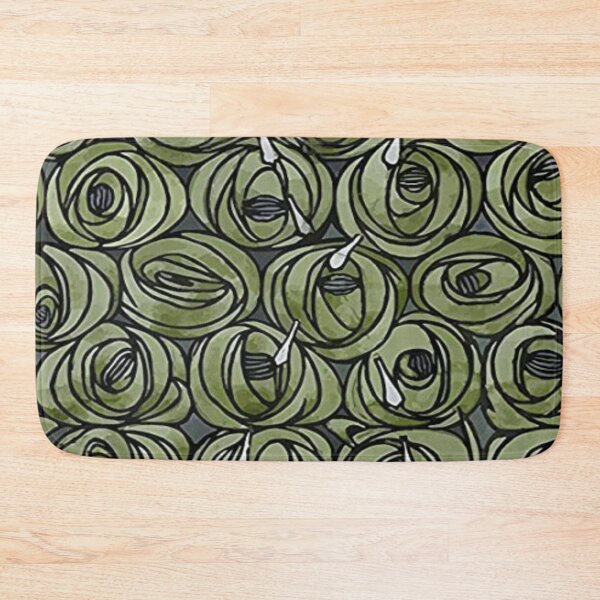 Item preview, Charles Rennie Mackintosh - Roses  teardrops, olive green designed and sold by Vivanne-art.
