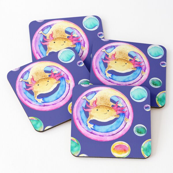 Item preview, Copper Axolotl Watercolor Rainbow Dot designed and sold by Casey Wilkinson.