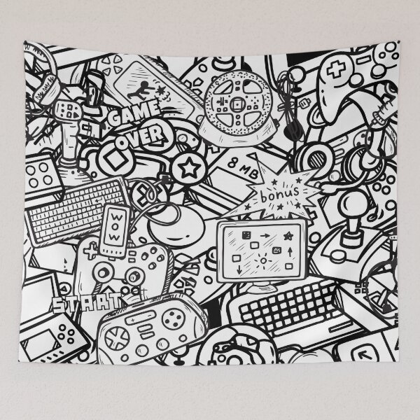 Item preview, White Gaming wallpaper designed and sold by pejimages.