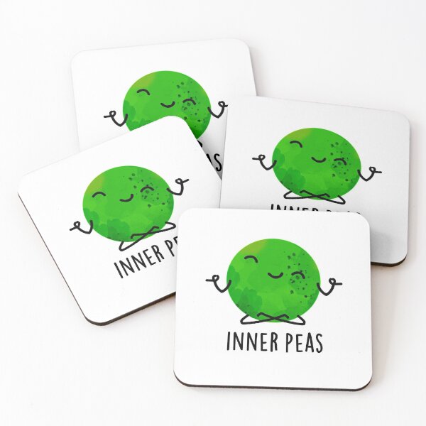 Item preview, Inner Peas Meditating Funny Pea Puns  designed and sold by punnybone.