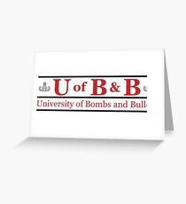 University of Bombs and Bullets Master EOD Greeting Card
