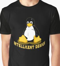 Linux Penguin Intelligent Design Graphic T-Shirt