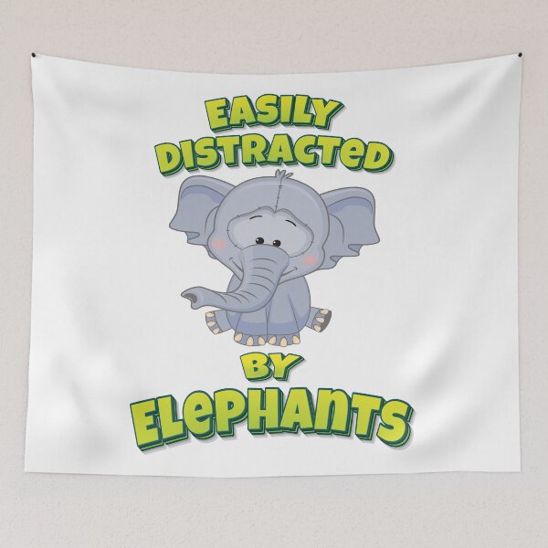 Item preview, Easily Distracted By Elephants designed and sold by ProjectX23.