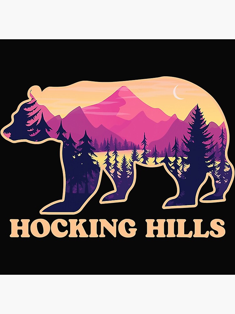 "Bear Hocking Hills State Park Ohio OH Canoe Kayak Souvenirs " Poster