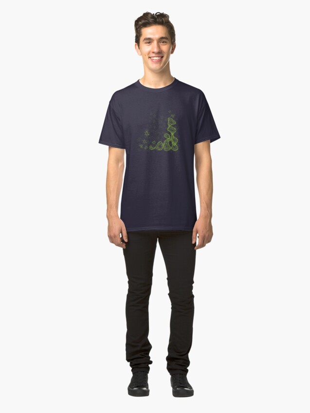 Alternate view of tRNA (transfer RNA) structure - bright green Classic T-Shirt