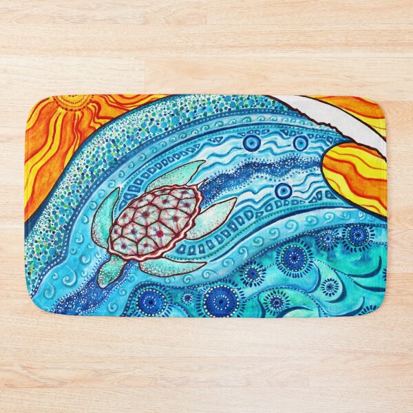 Item preview, Octopia - Happy turtle riding the waves designed and sold by Octopiadesign.