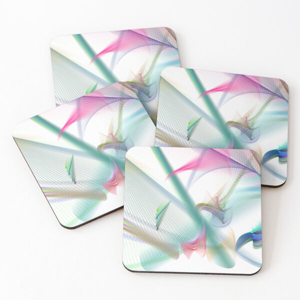 Item preview,  Music Abstract Art Design wavy line art full of color on white background designed and sold by TekakuArt.
