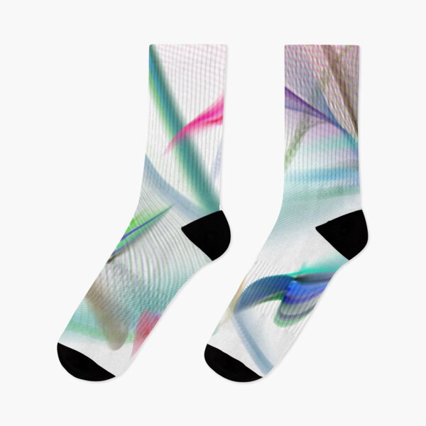 Item preview,  Music Abstract Art Design wavy line art full of color on white background designed and sold by TekakuArt.