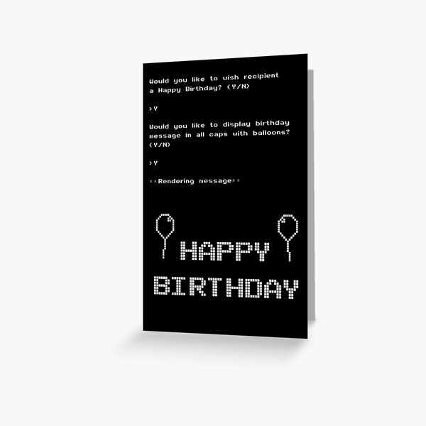 Item preview, Text Adventure Video Gamer Birthday Card designed and sold by Nerd Shizzle.