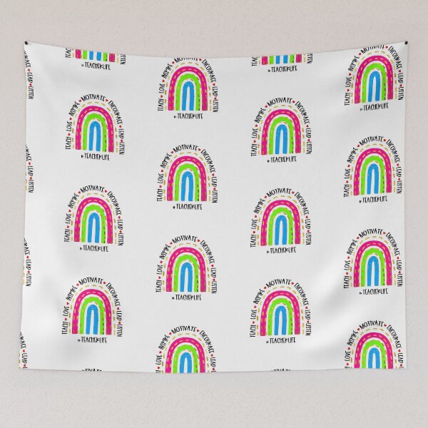 Item preview, Rainbow Teach Love Inspire- Teacher Back to School Gifts designed and sold by younghopes.