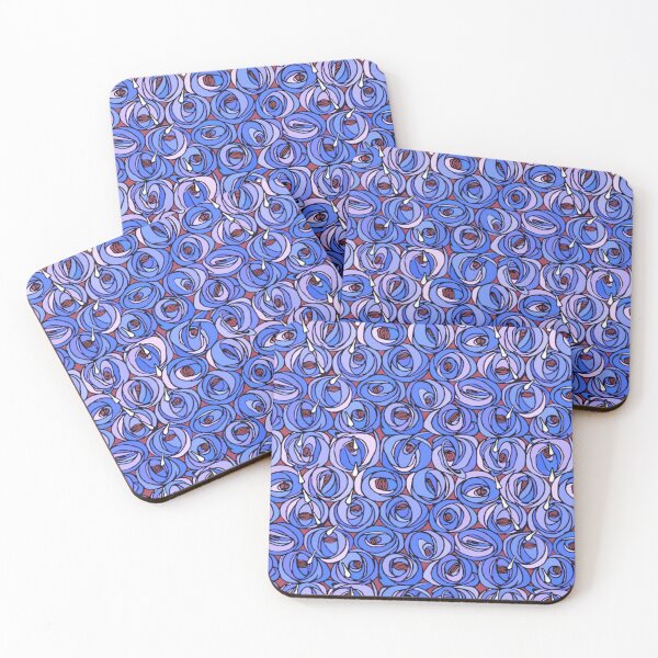 Item preview, Charles Rennie Mackintosh - Roses  teardrops,blue,red designed and sold by Vivanne-art.
