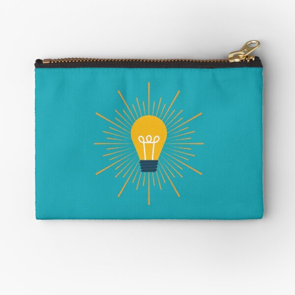 Item preview, Cute Yellow Lightbulb Illustration on Blue Background designed and sold by Dream Big! by E. H..