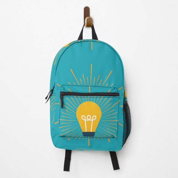 Item preview, Cute Yellow Lightbulb Illustration on Blue Background designed and sold by Dream Big! by E. H..