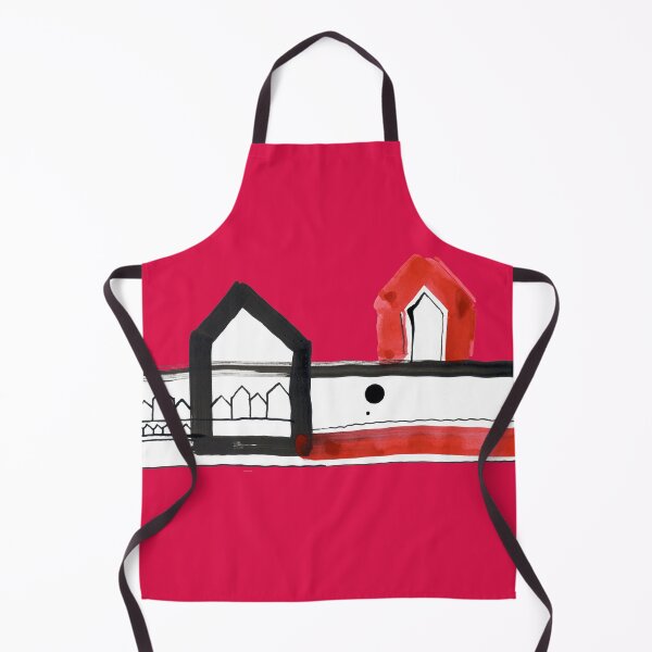 Item preview, Red, Black Houses No.: 03 on Deep Magenta Board "Paper Drawings/Paintings" designed and sold by Istvan Ocztos.