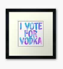 Ich liebe Wodka College Party Aufkleber Gerahmtes Wandbild