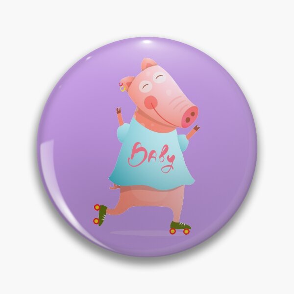 Item preview, roller skating pig designed and sold by popmarleo.