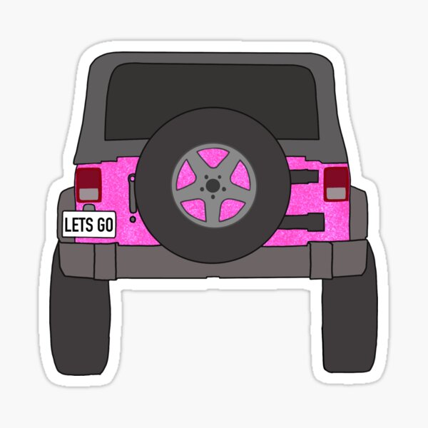 Pink Jeep Wrangler Doodle