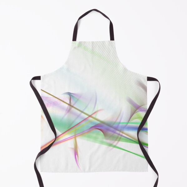 Item preview, Whisper Abstract Art Design wavy line art full of color on white background designed and sold by TekakuArt.