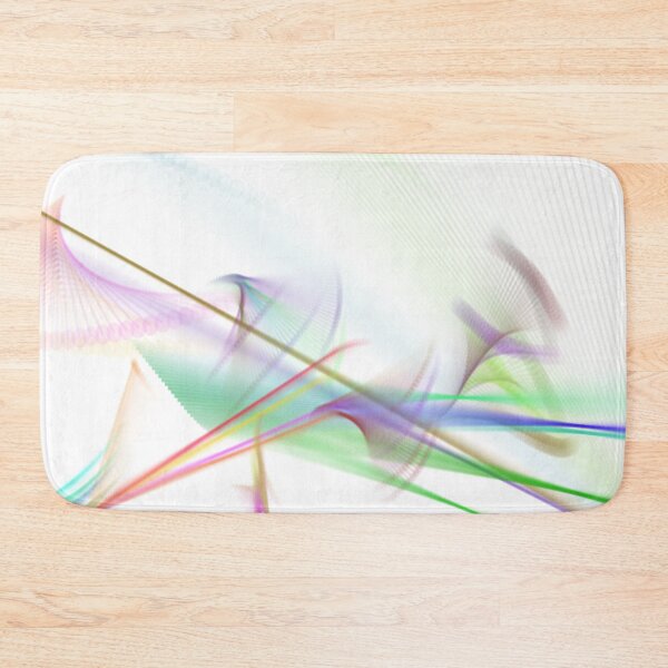 Item preview, Whisper Abstract Art Design wavy line art full of color on white background designed and sold by TekakuArt.