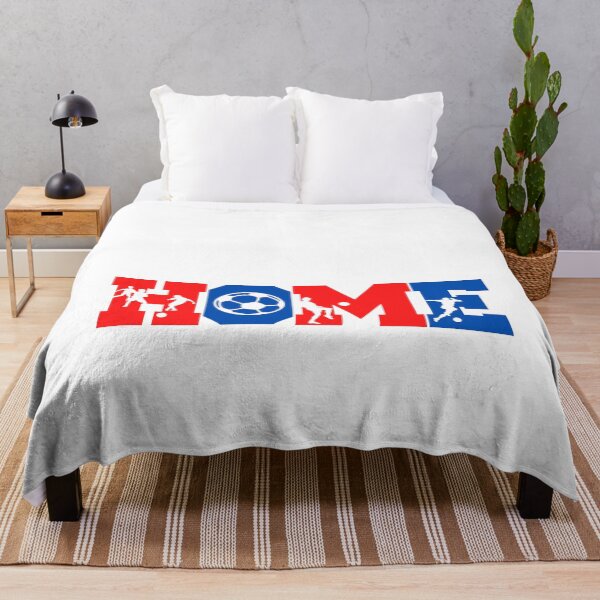 Item preview, Red and Blue HOME - Football or Soccer - One Word Sums It Up designed and sold by Labradoodlesetc.