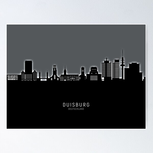 Item preview, Duisburg Germany Skyline designed and sold by ArtPrints.