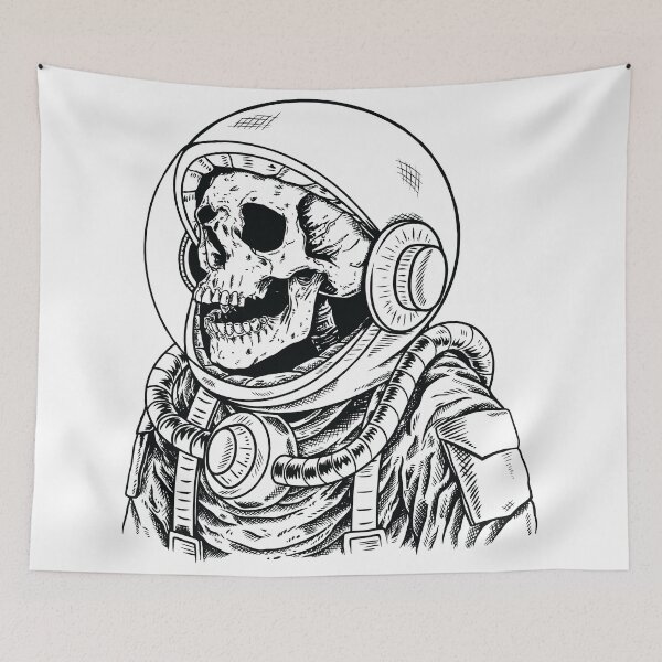 Item preview, Skeleton Skull Astronaut Spacesuit Space Helmet designed and sold by ozunu.